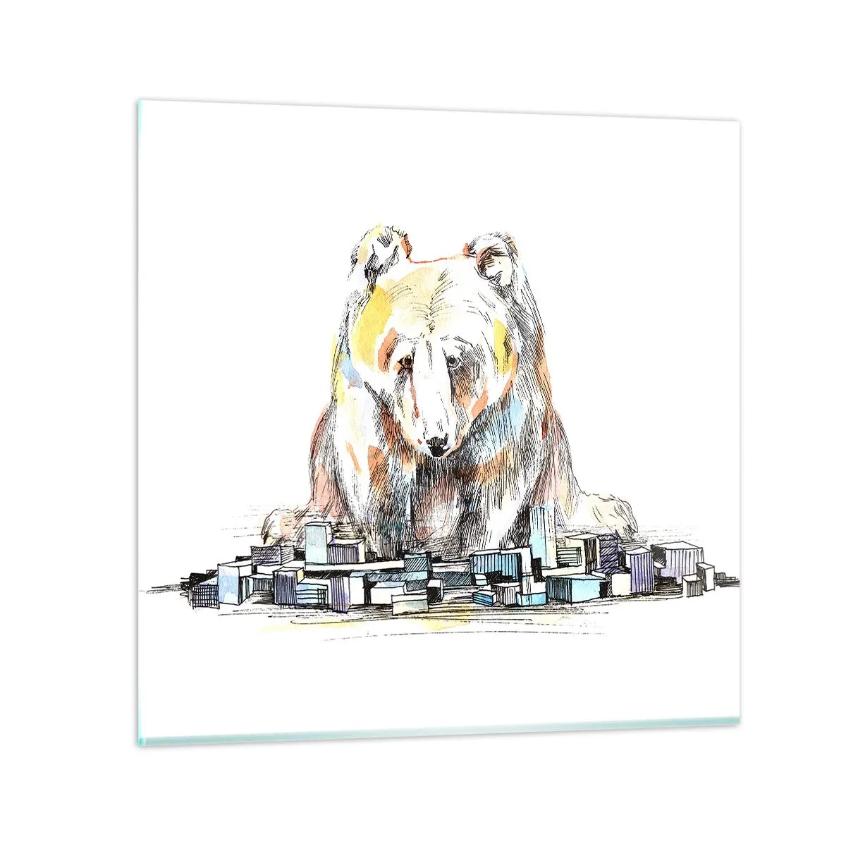 Glass picture - How Can You Live like That? - 30x30 cm