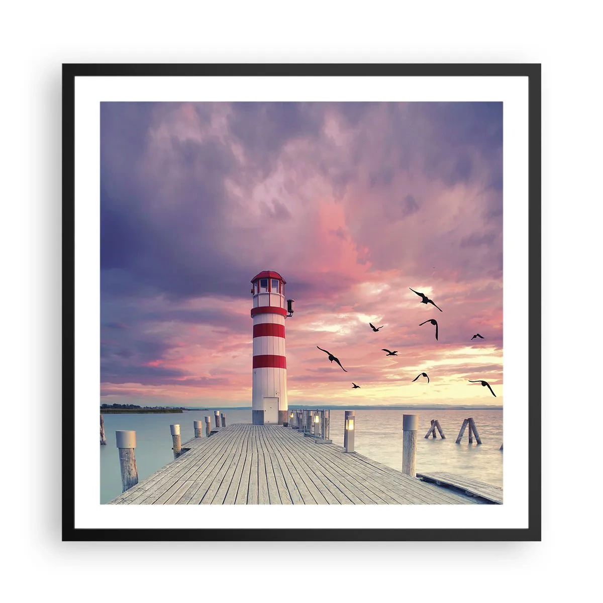 Poster in black frame - Time for Port - 60x60 cm