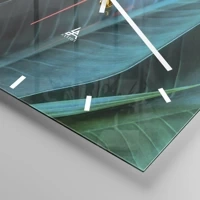 Clock face with lines