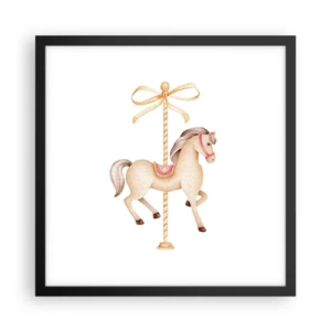 Poster in black frame - Graceful Trot - 40x40 cm