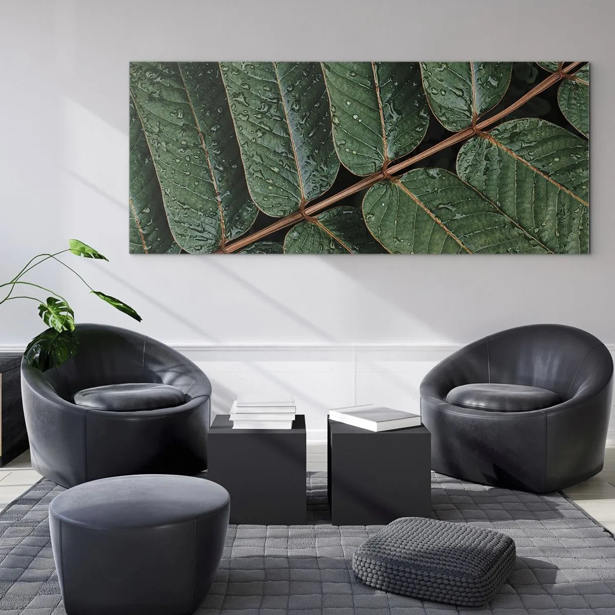 Glass picture - In Green Rhythm - 100x40 cm
