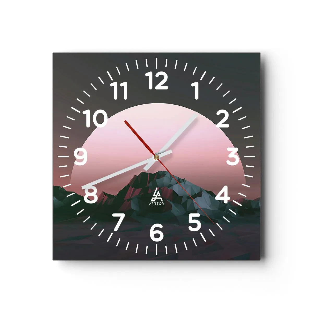Wall clock - Clock on glass - In a Neighbouring Galaxy - 40x40 cm