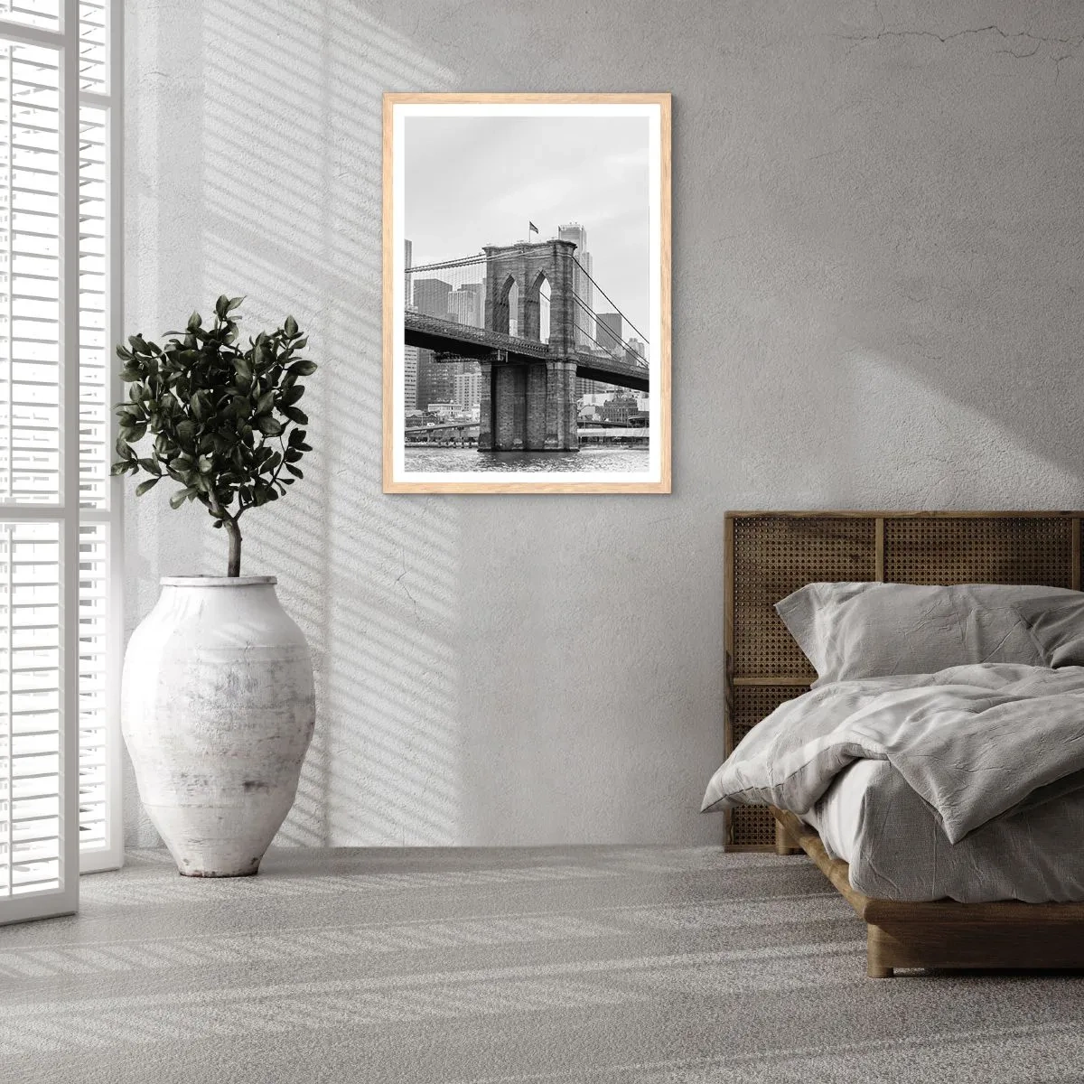 Poster in light oak frame - New York Style - 70x100 cm