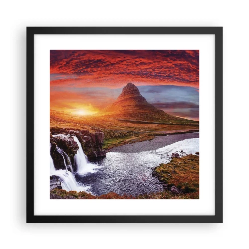 Poster in black frame - View of Middle-Earth - 40x40 cm