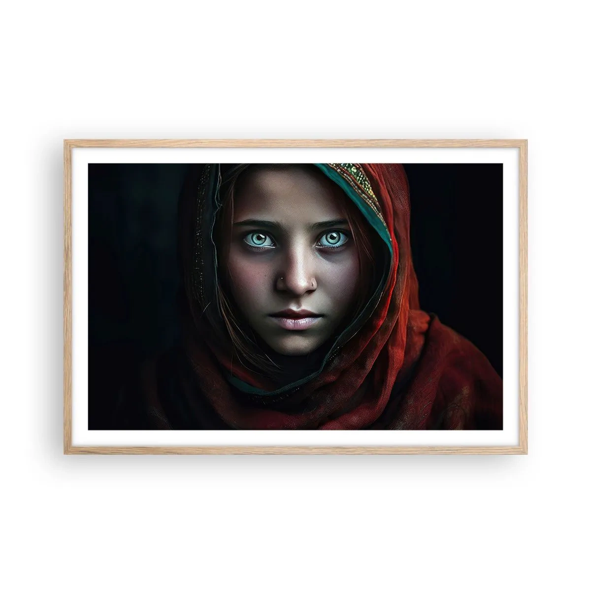 Poster in light oak frame - Eastern Princess - 91x61 cm