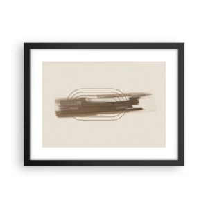 Poster in black frame - Blast of Grey - 40x30 cm