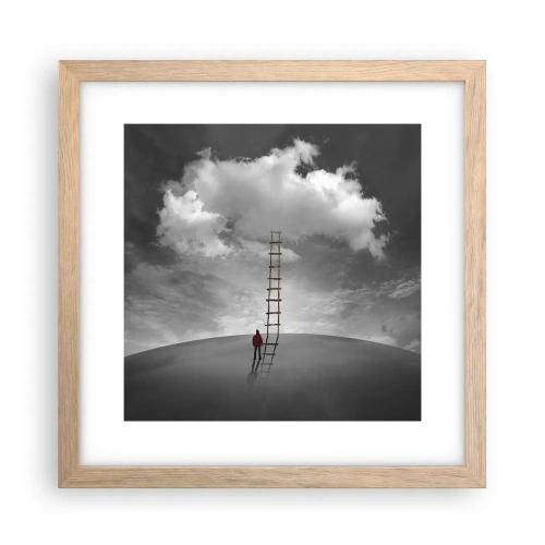 Poster in light oak frame - Everything Is Poissible - 30x30 cm