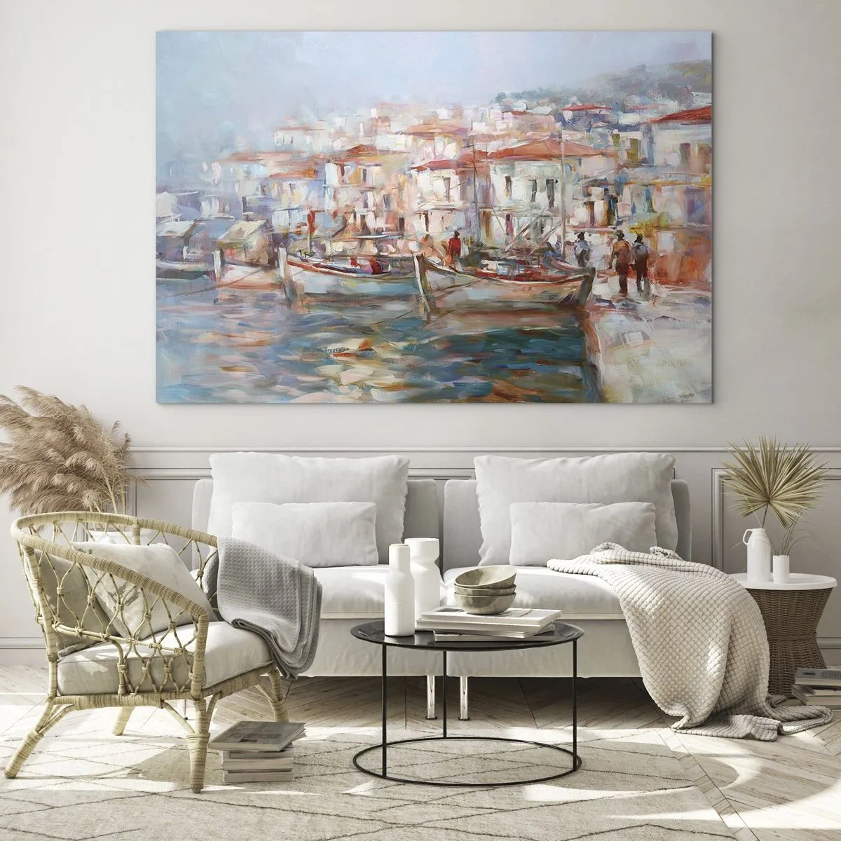 Glass picture - Holidays in Pastel - 100x70 cm