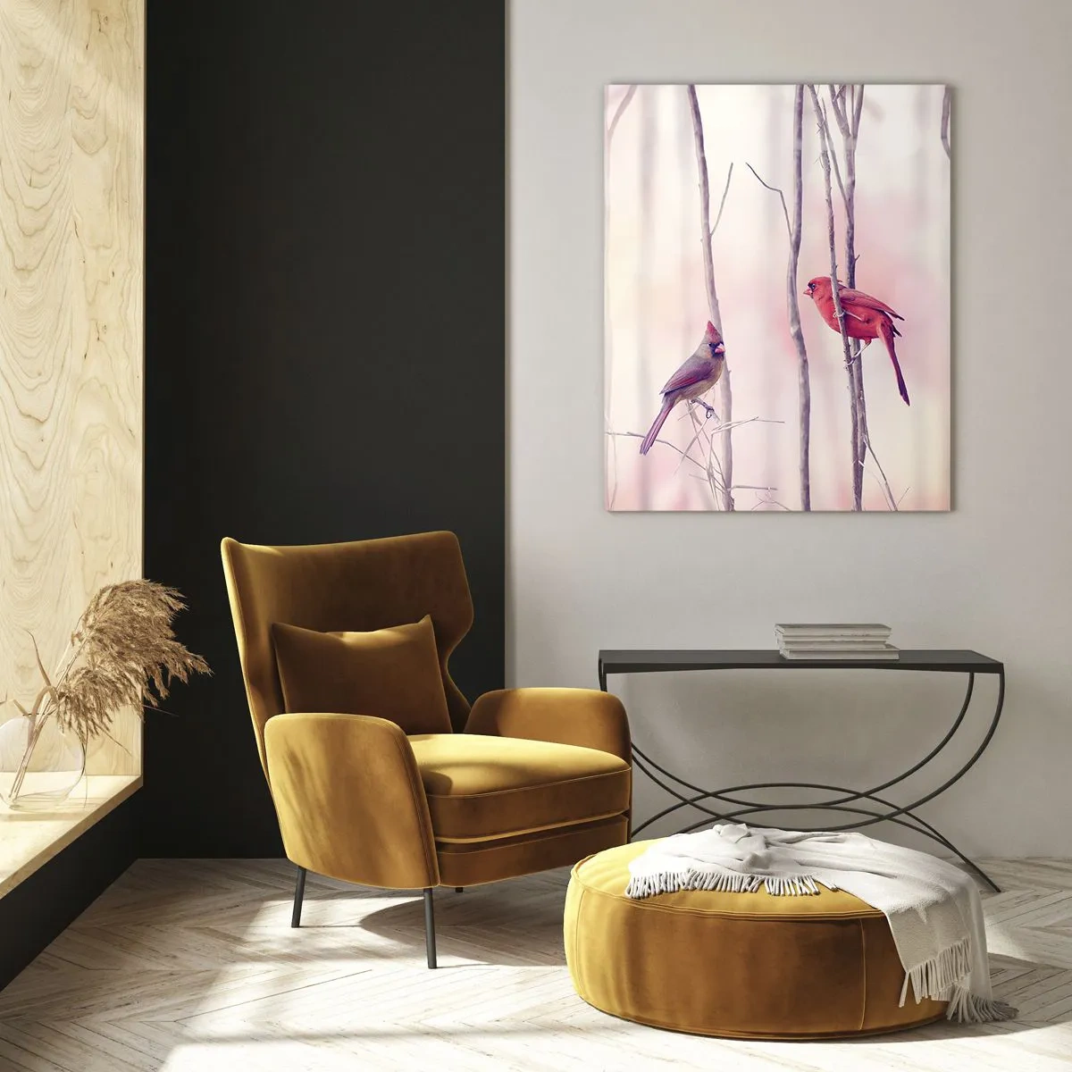 Glass picture - Tale of a Pink Forest - 50x70 cm