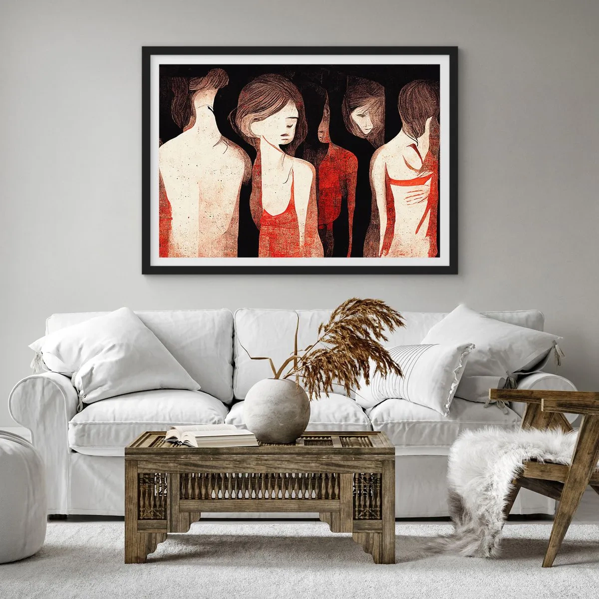 Poster in black frame - Madonnas from Darkness - 50x40 cm
