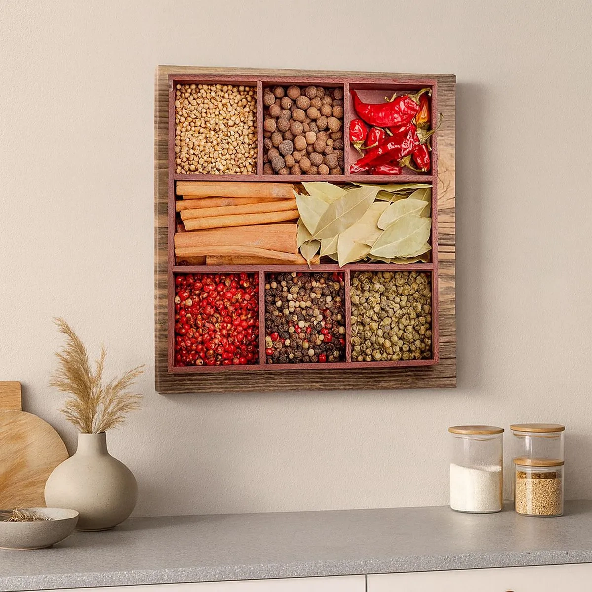 Canvas picture - Order of Shapes, Bunch of Aromas - 30x30 cm