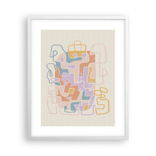 Poster in white frmae - Maze - Joyful Adventure - 40x50 cm