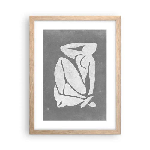 Poster in light oak frame - Lost in Thoughts - 30x40 cm