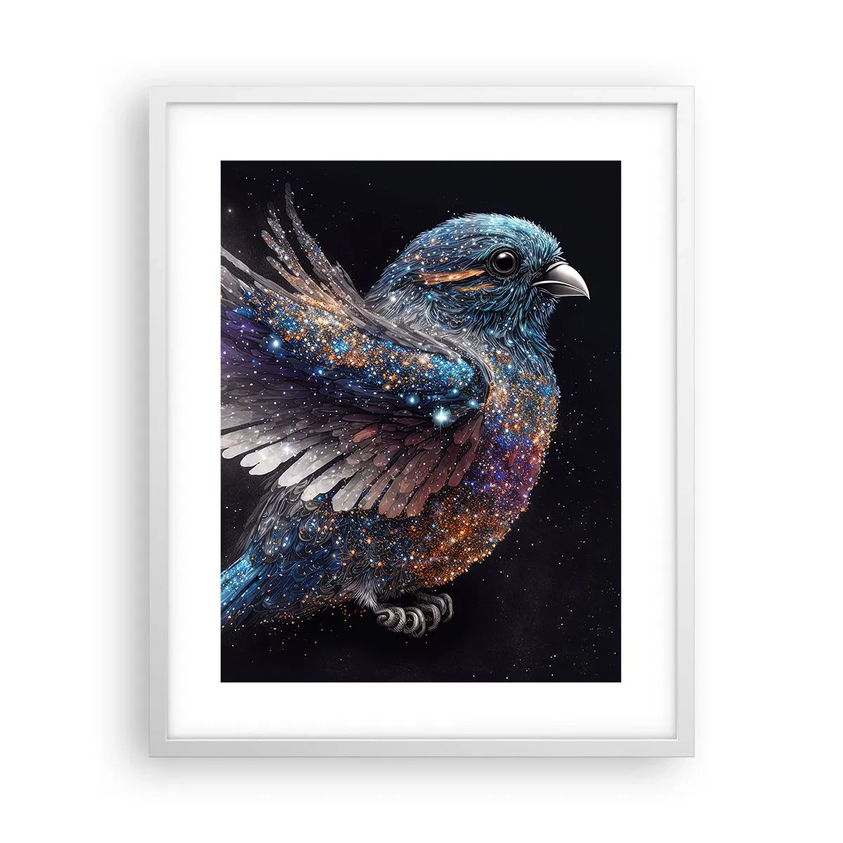 Poster in white frmae - Diamond Sparrow - 40x50 cm