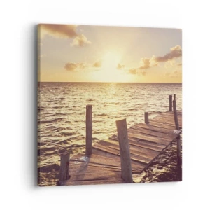 Canvas picture - Golden Land of Tranquility - 40x40 cm