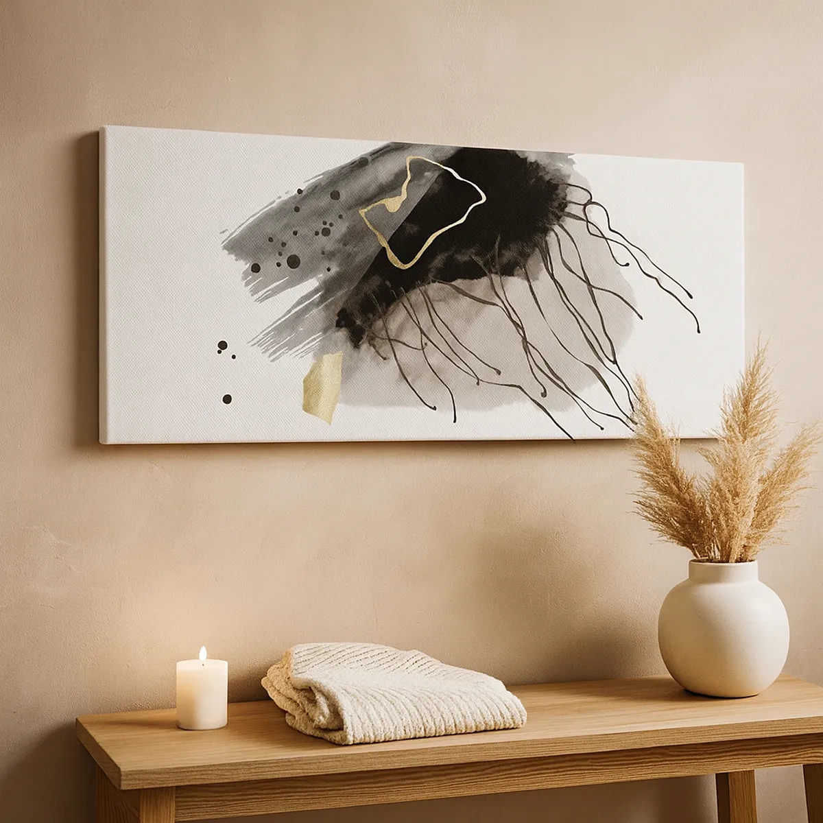 Canvas picture - In Black and Gold - 30x30 cm
