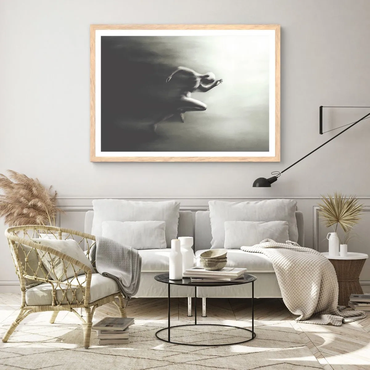 Poster in light oak frame - Unstoppable - 50x40 cm