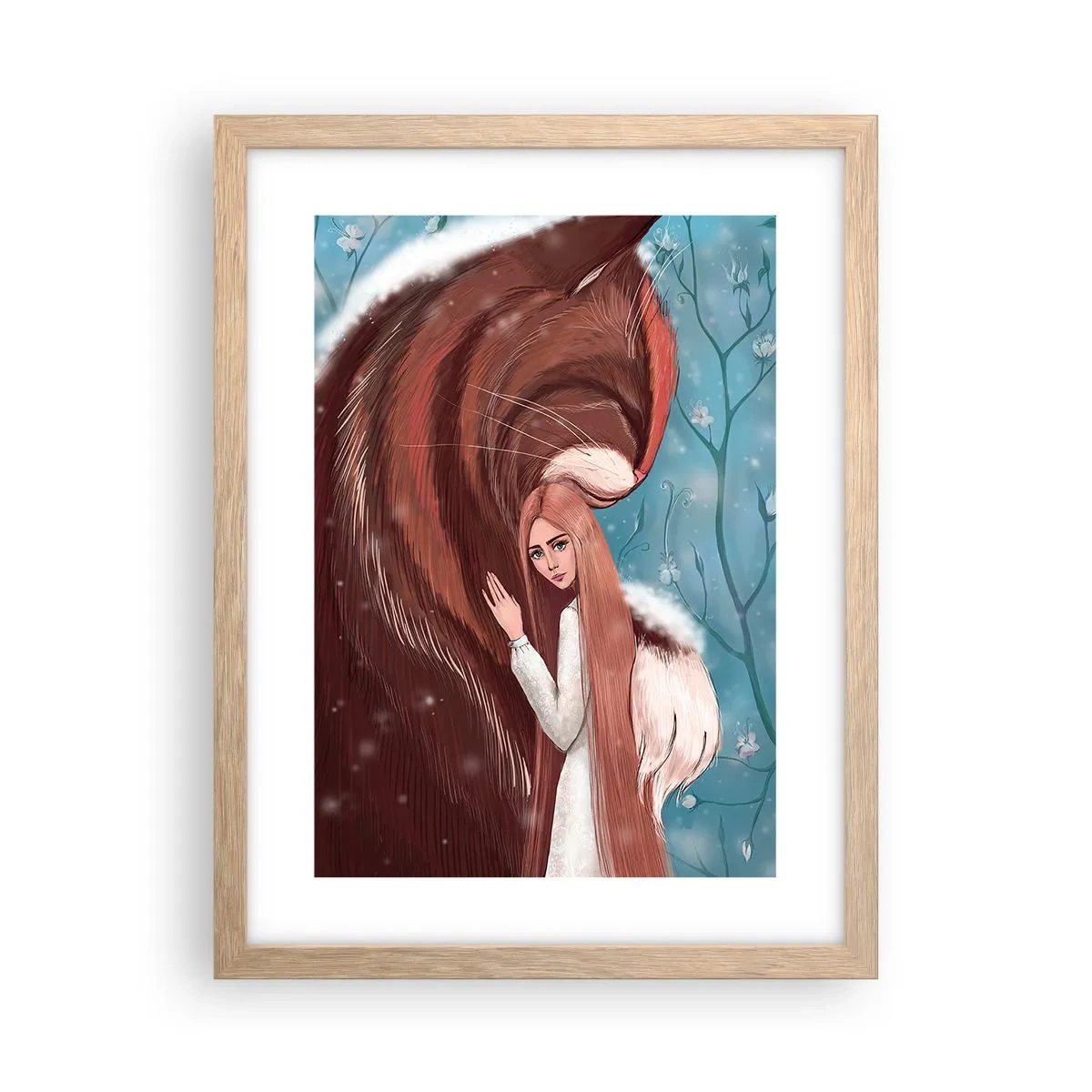Poster in light oak frame - Welcome to a Fairytale - 30x40 cm