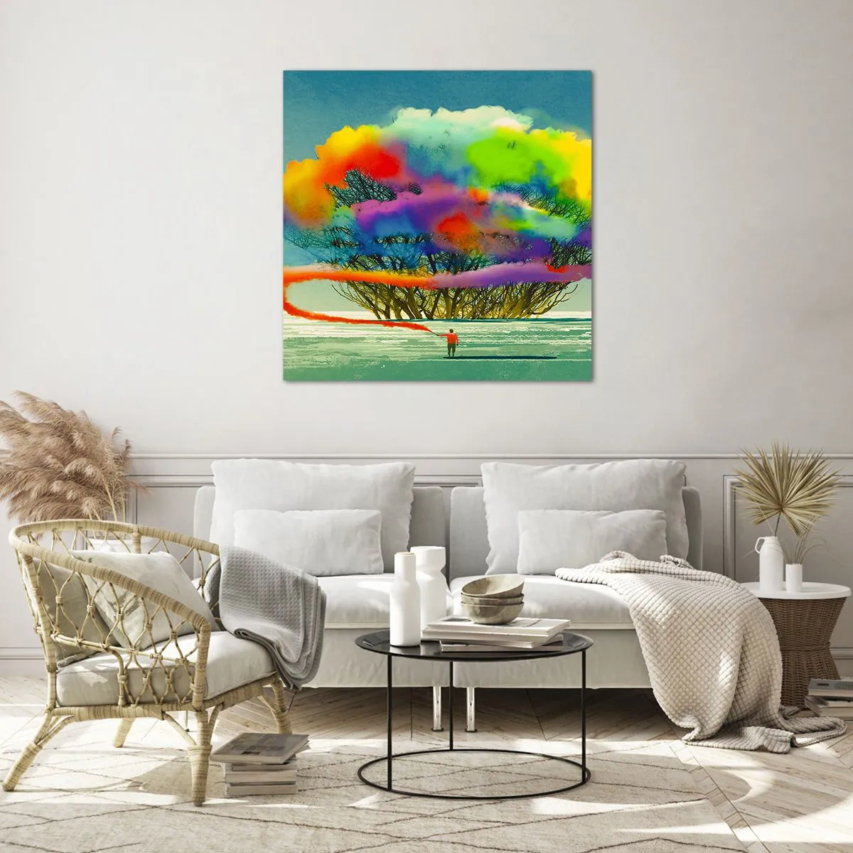 Glass picture - Revive this World - 60x60 cm