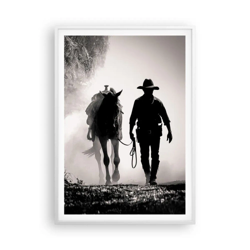 Poster in white frmae - Texan Morning - 70x100 cm