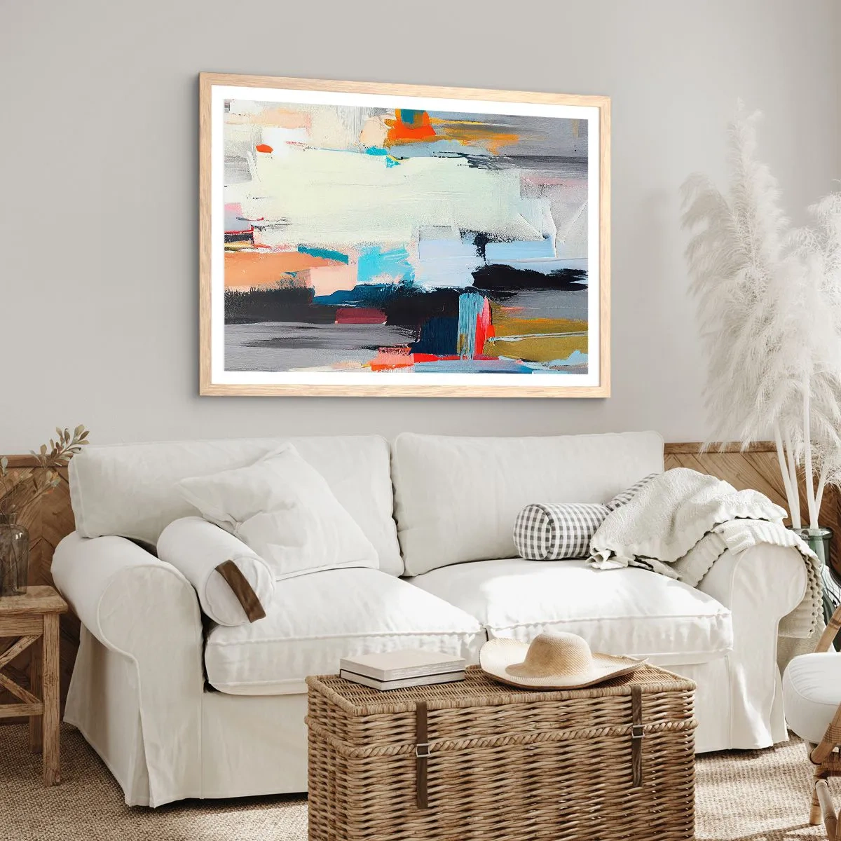 Poster in light oak frame - Is There a Method? - 50x40 cm