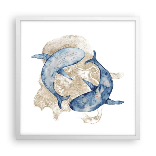Poster in white frmae - Frendship or Love? - 50x50 cm