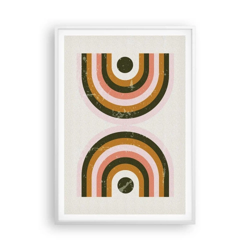 Poster in white frmae - Twin Abstract - 70x100 cm