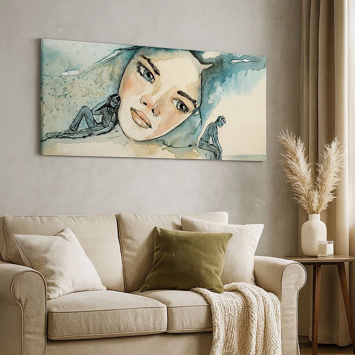 Canvas picture - Am I Blue? - 100x40 cm