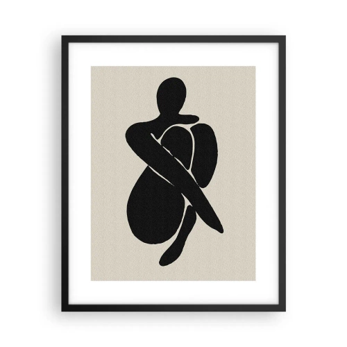 Poster in black frame - In Her Own Arms - 40x50 cm