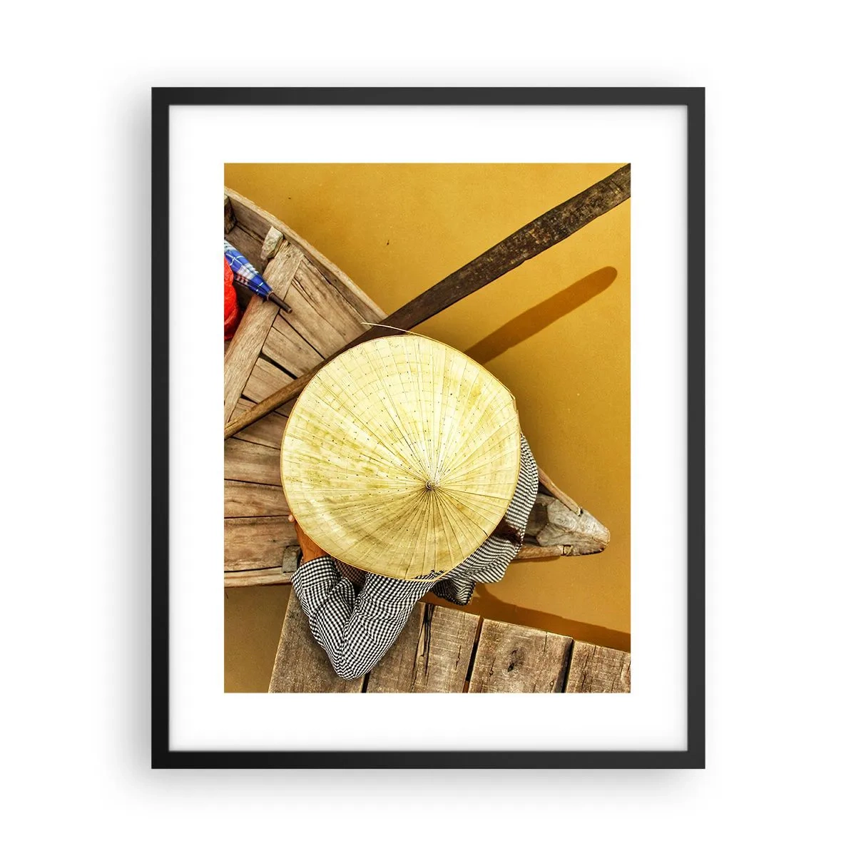 Poster in black frame - Life on a Yellow River - 40x50 cm