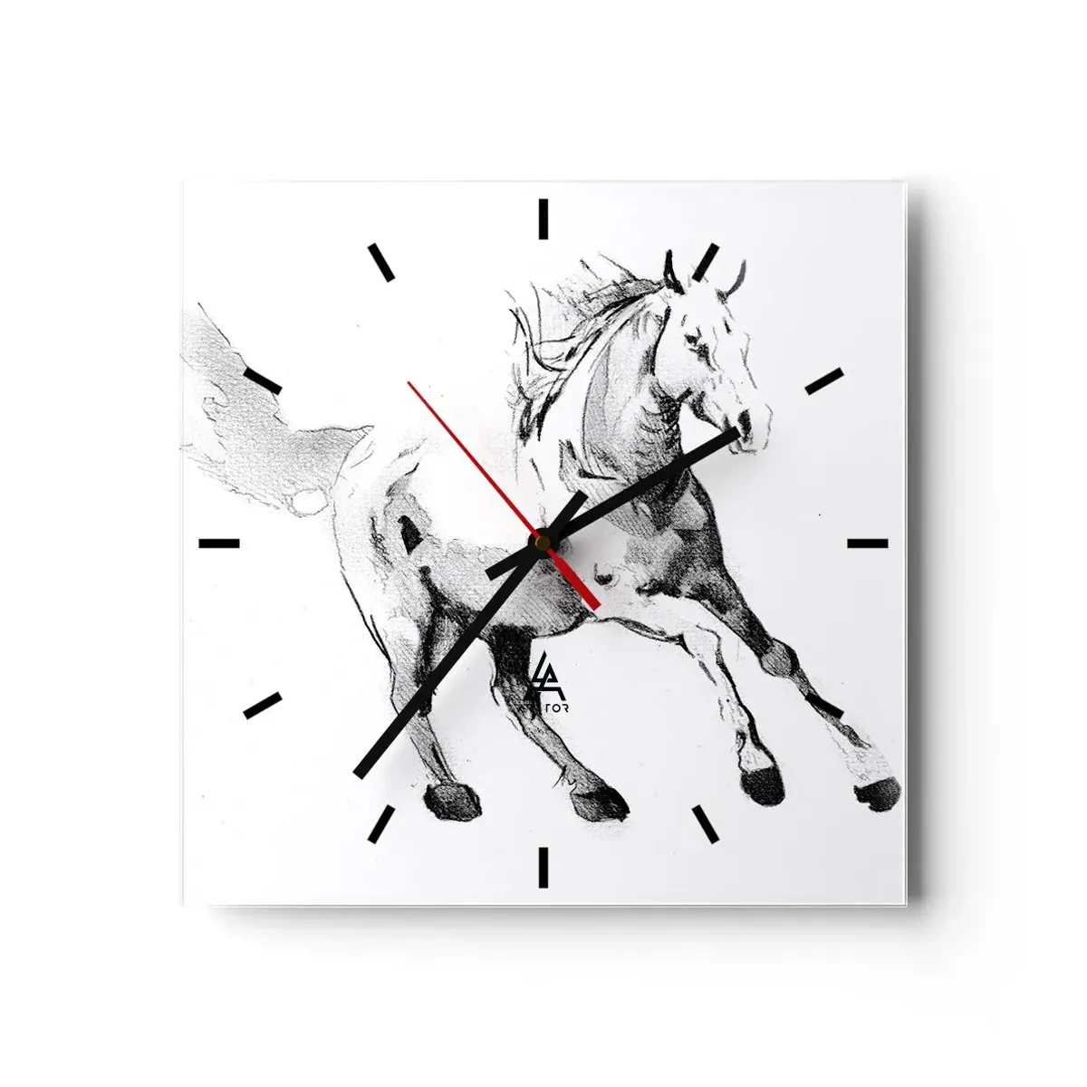 Wall clock - Clock on glass - Untamed Soul - 30x30 cm