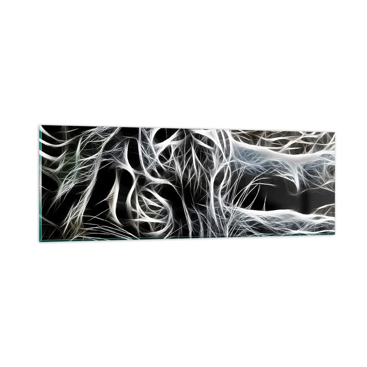 Glass picture - Study in Lightness of Cats - 90x30 cm