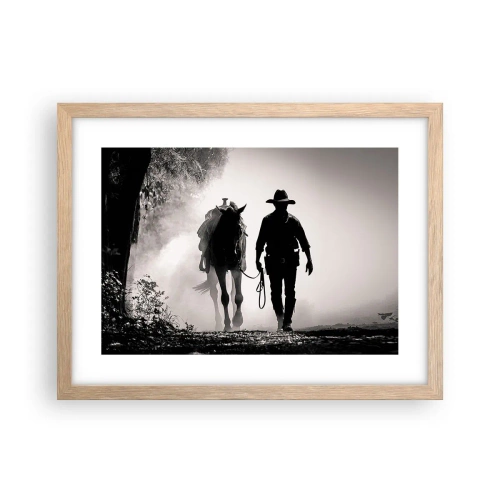 Poster in light oak frame - Texan Morning - 40x30 cm