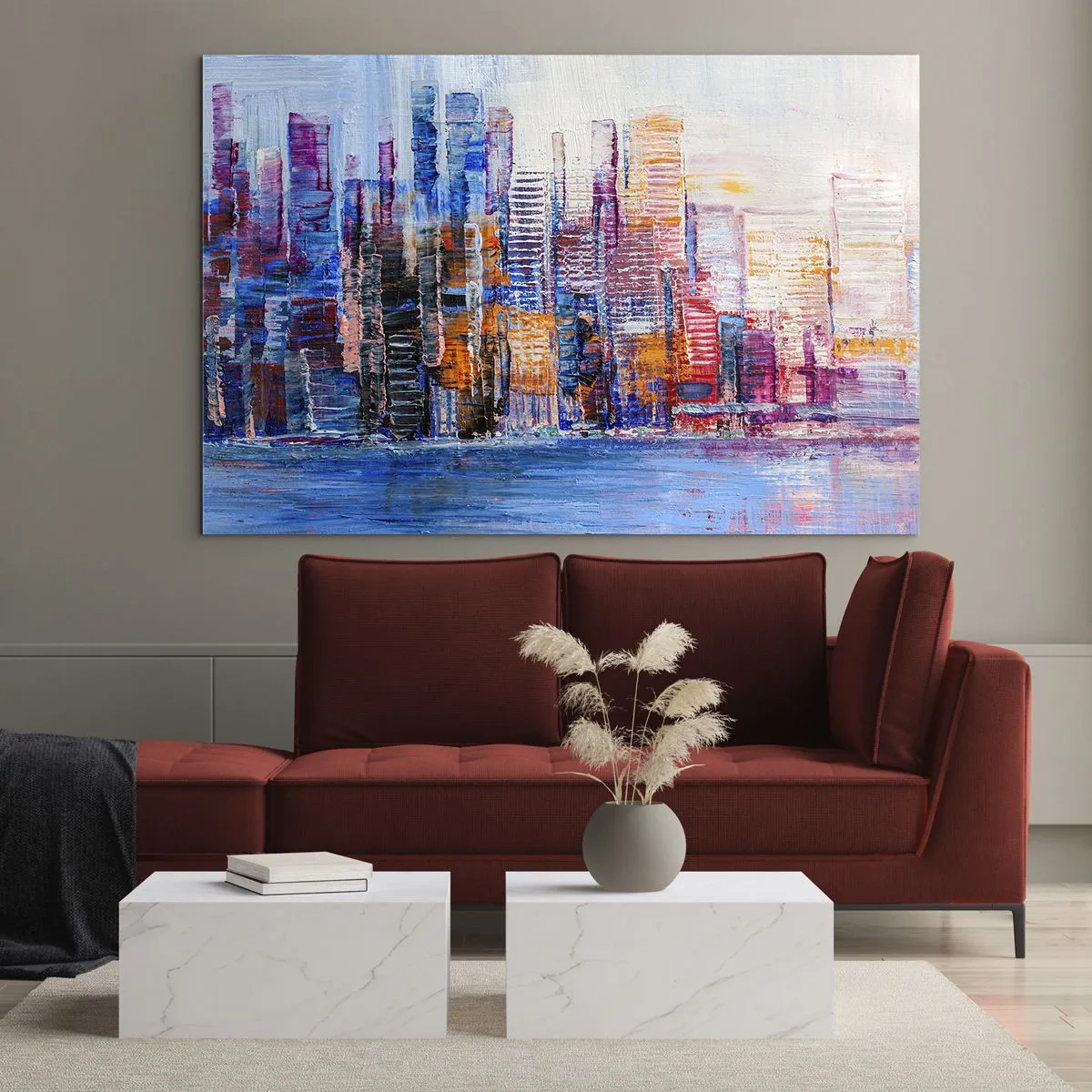 Glass picture - Joyful Metropolis - 120x80 cm
