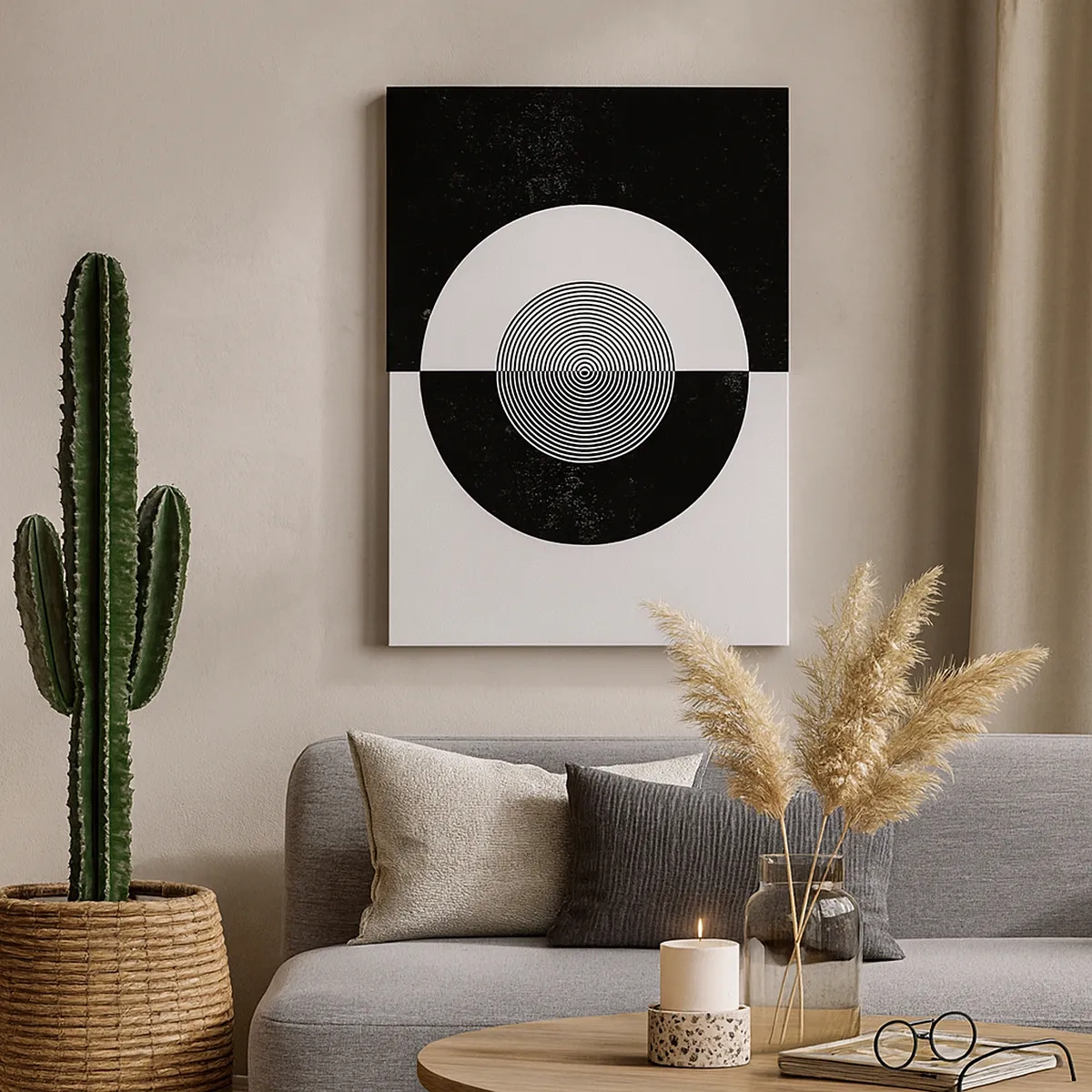 Canvas picture - Harmony in Black and White - 50x70 cm