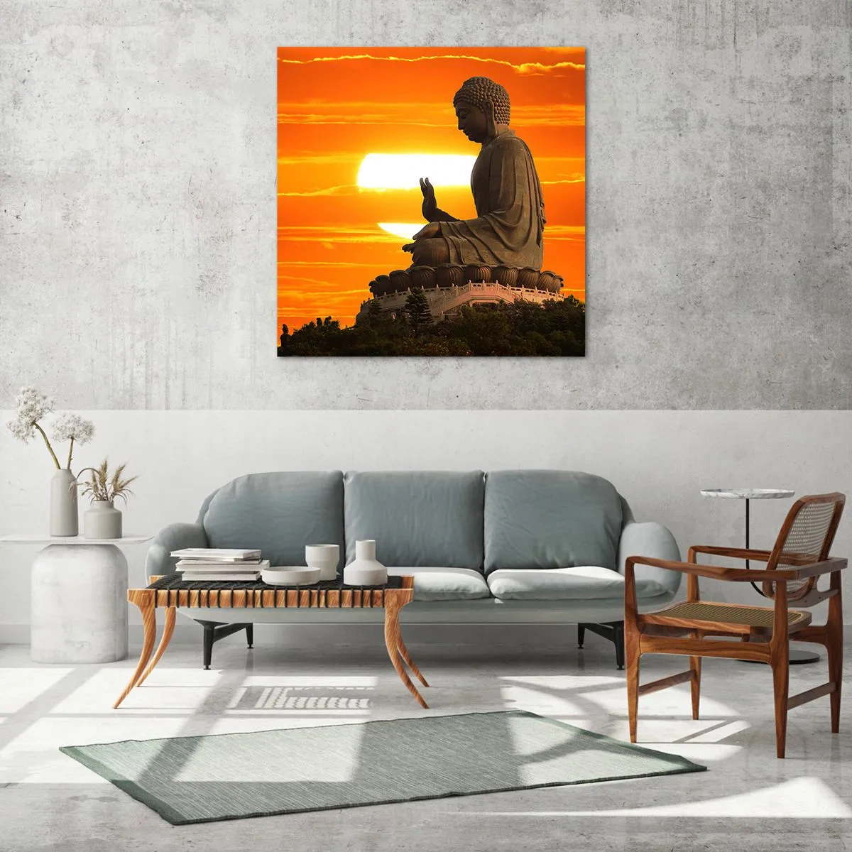 Glass picture - Facing the World - 40x40 cm