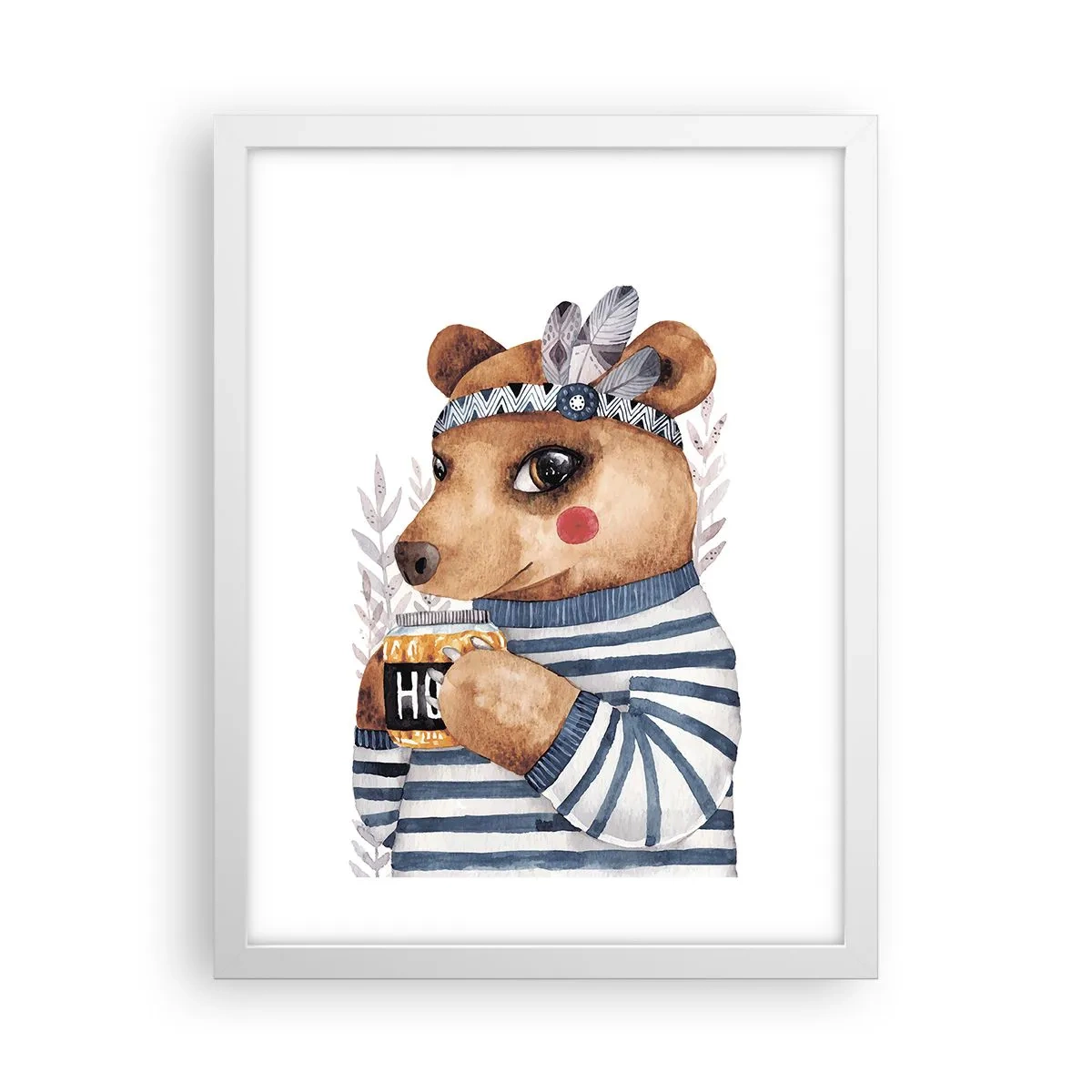Poster in white frmae - Sweet Lady Bear - 30x40 cm