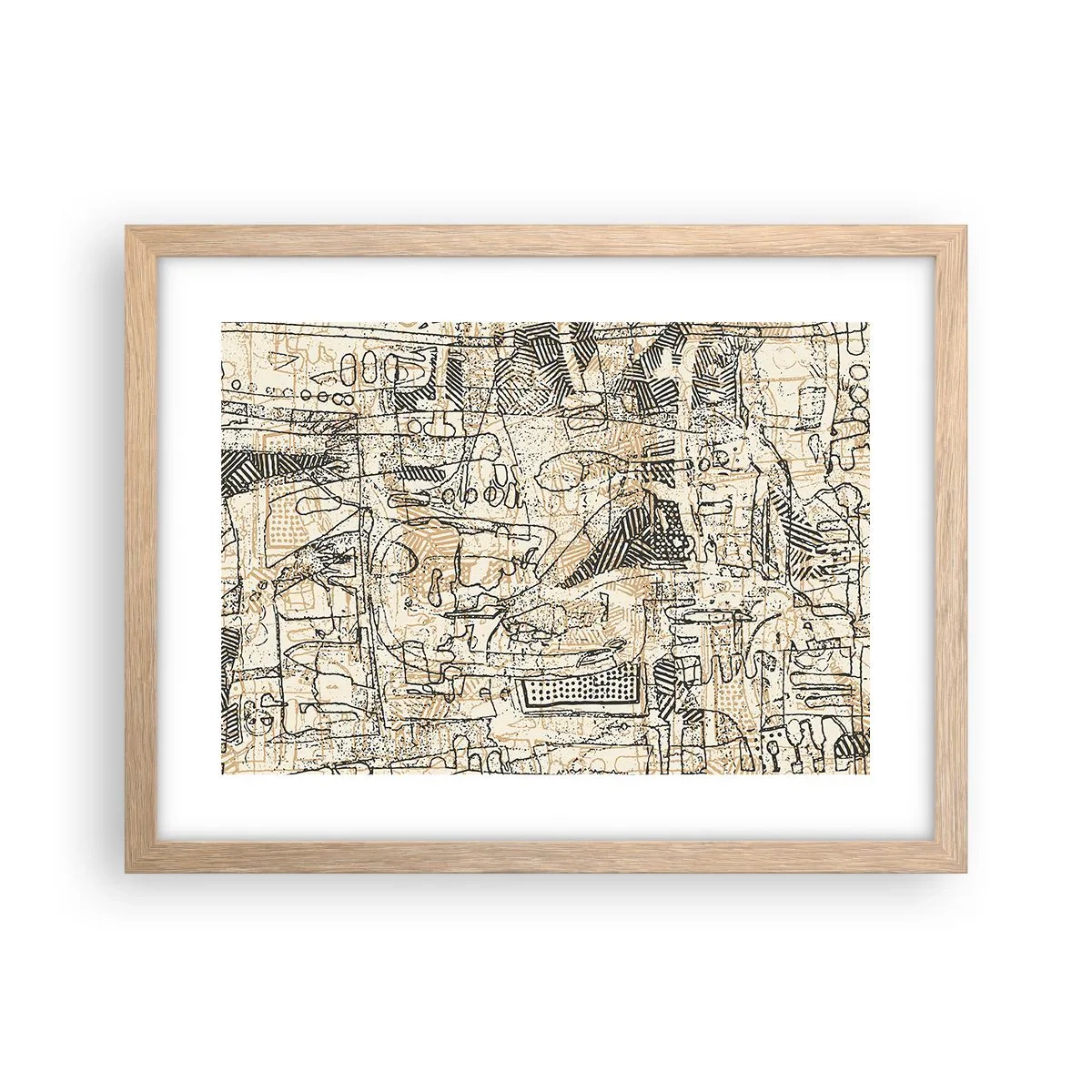 Poster in light oak frame - Waiting to Be Decoded - 40x30 cm