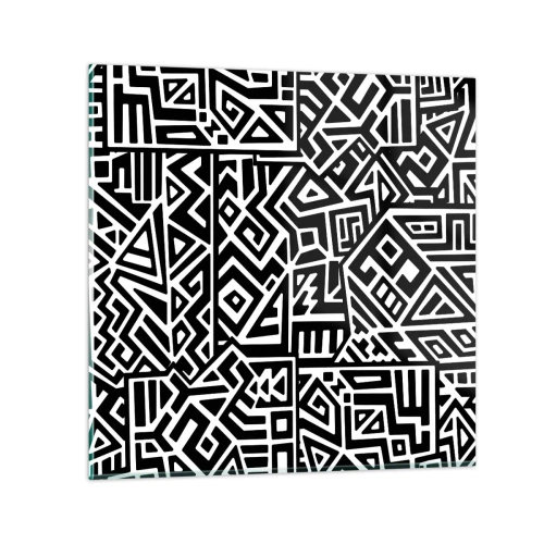 Glass picture - Precolumbian Composition - 40x40 cm