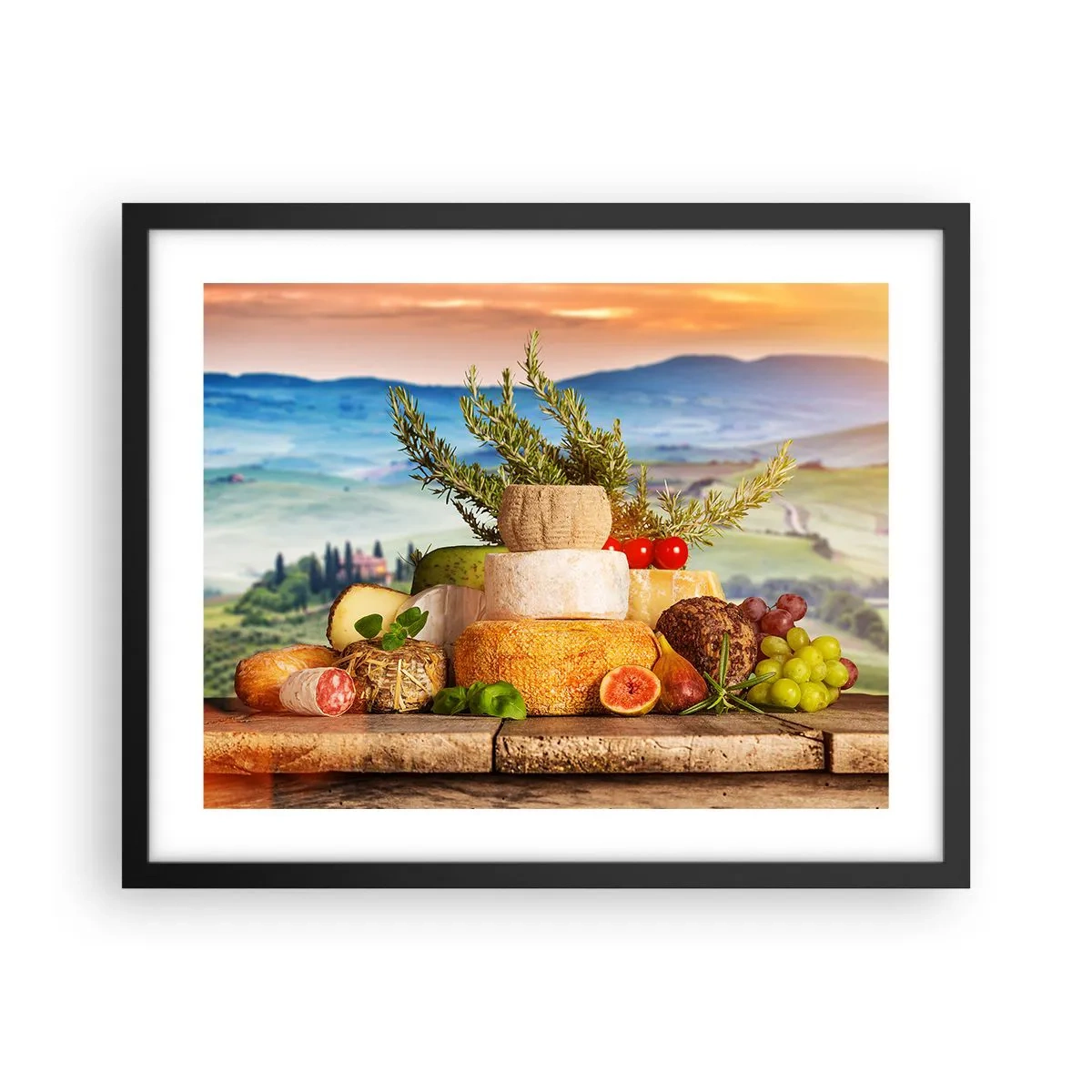 Poster in black frame - Italian Joie de Vivre - 50x40 cm