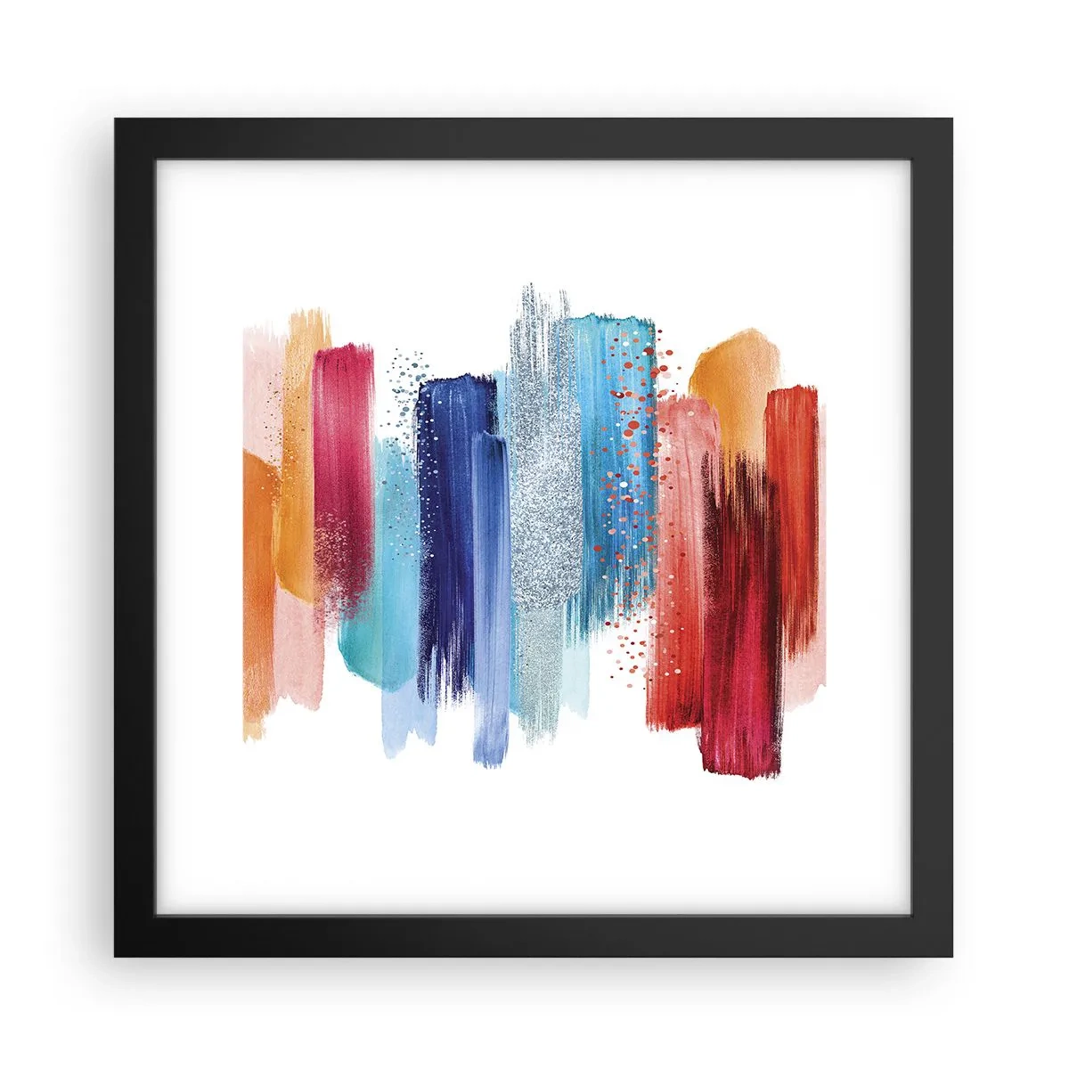 Poster in black frame - Up and Down - 30x30 cm
