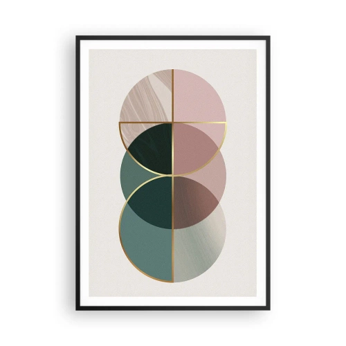 Poster in black frame - Circle after Circle - 70x100 cm