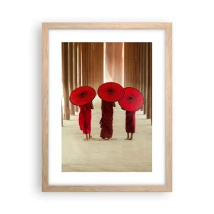 Poster in light oak frame - On the Way to Pure Country - 30x40 cm