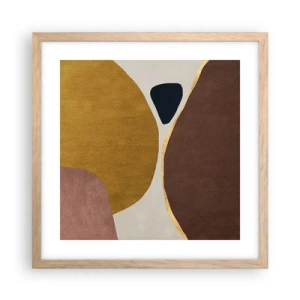 Poster in light oak frame - Abstract - Place in sSace - 40x40 cm