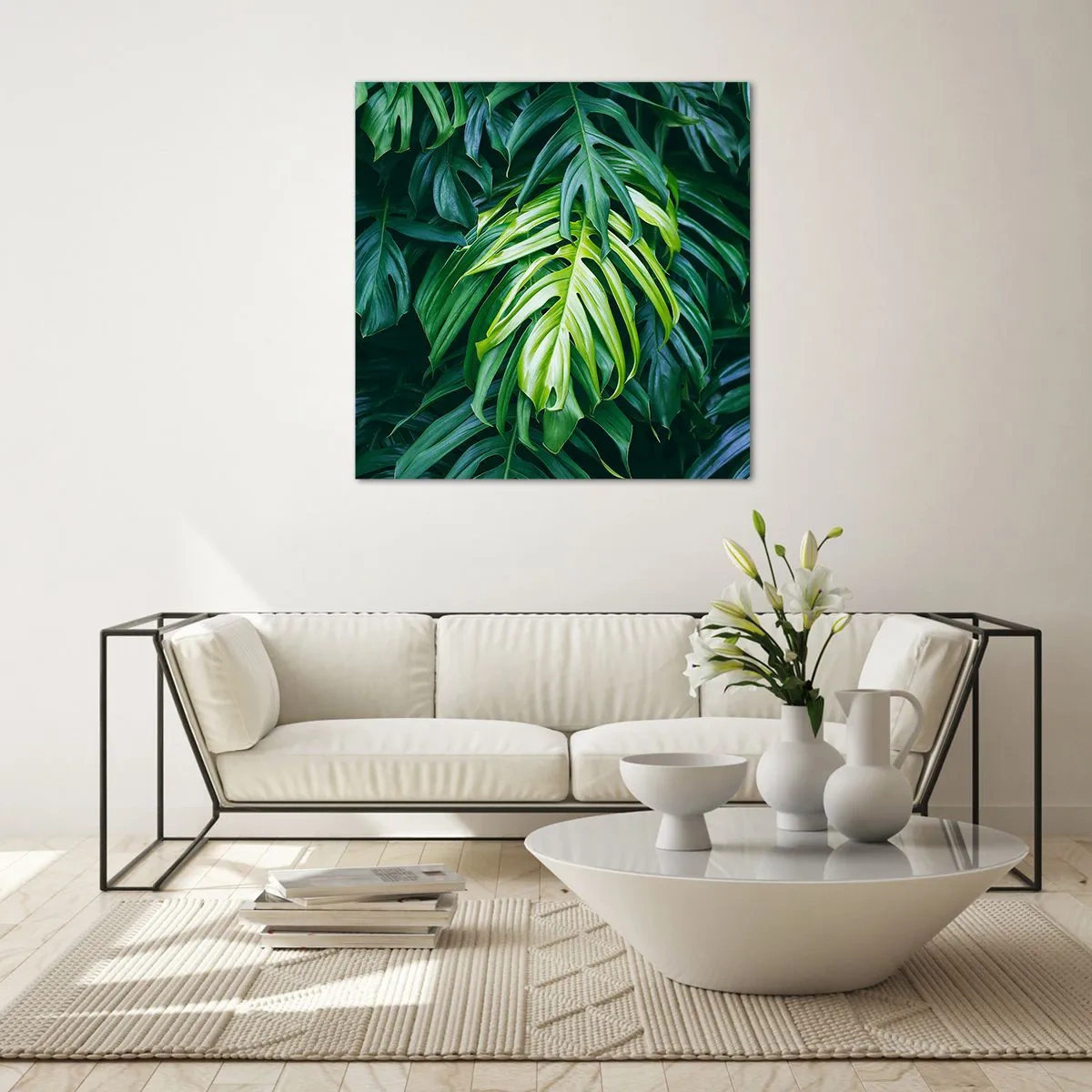 Glass picture - Immerse Yourself in Freshness - 30x30 cm