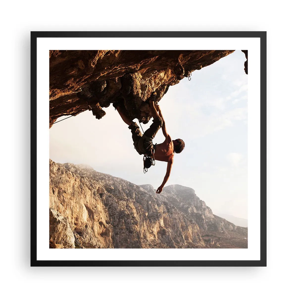 Poster in black frame - The Whole World on a Sharp Cliff - 60x60 cm