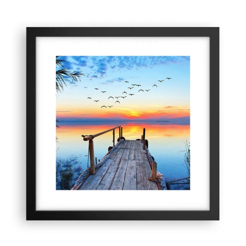 Poster in black frame - Time to Come Back… - 30x30 cm