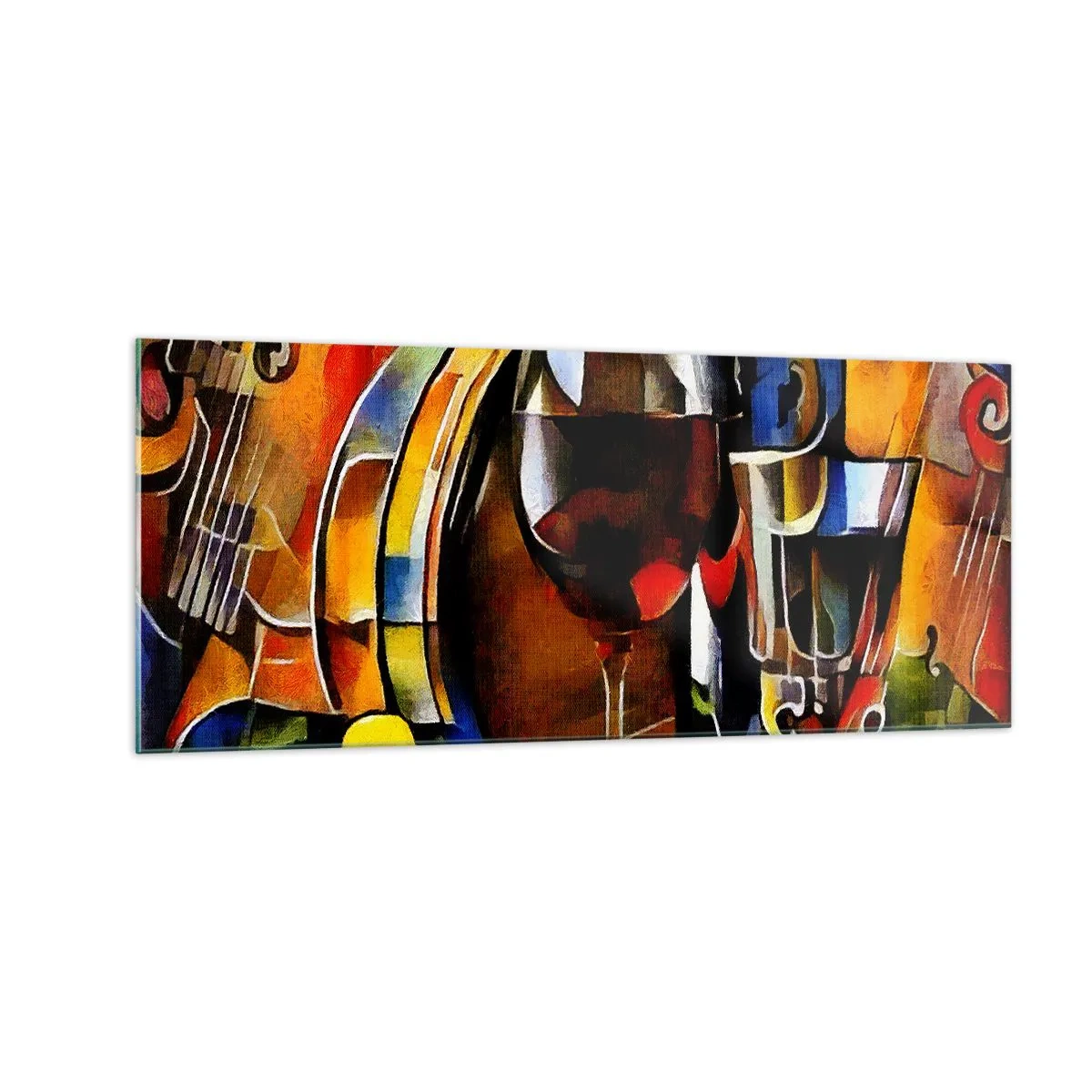 Glass picture - And The World Fills With Colours - 100x40 cm