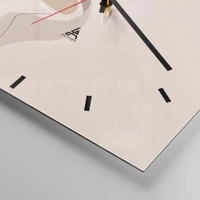 Clock face with lines