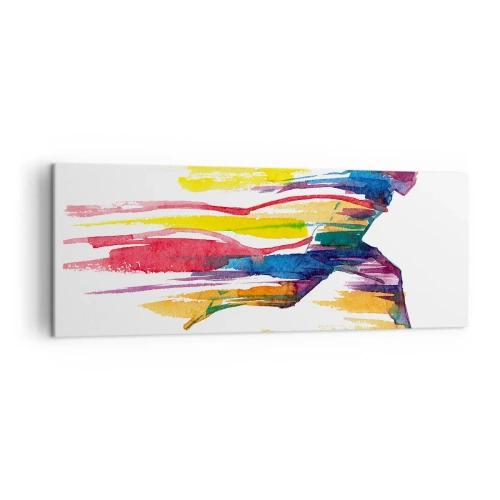 Canvas picture - Run across Rainbow - 140x50 cm
